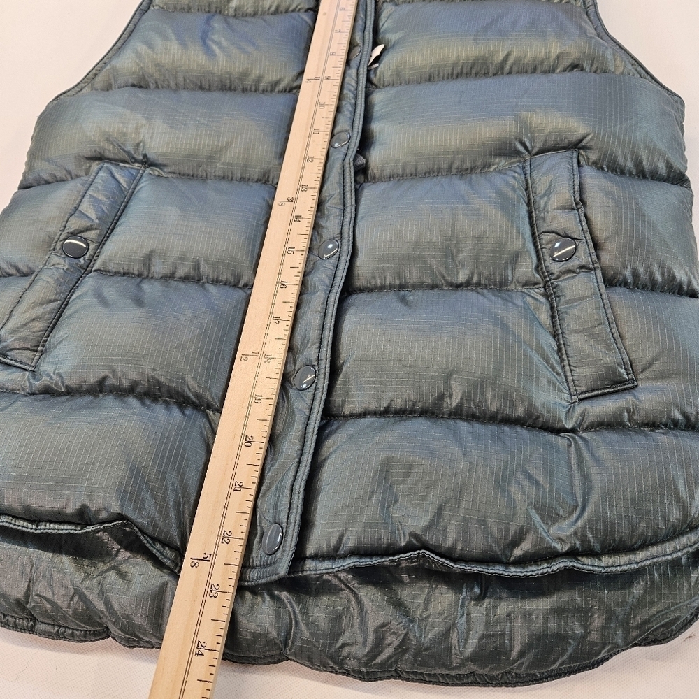 J. Crew Women's Small Shiny Puffer Down Vest Alhambra Green Quilted Small - Picture 5 of 9